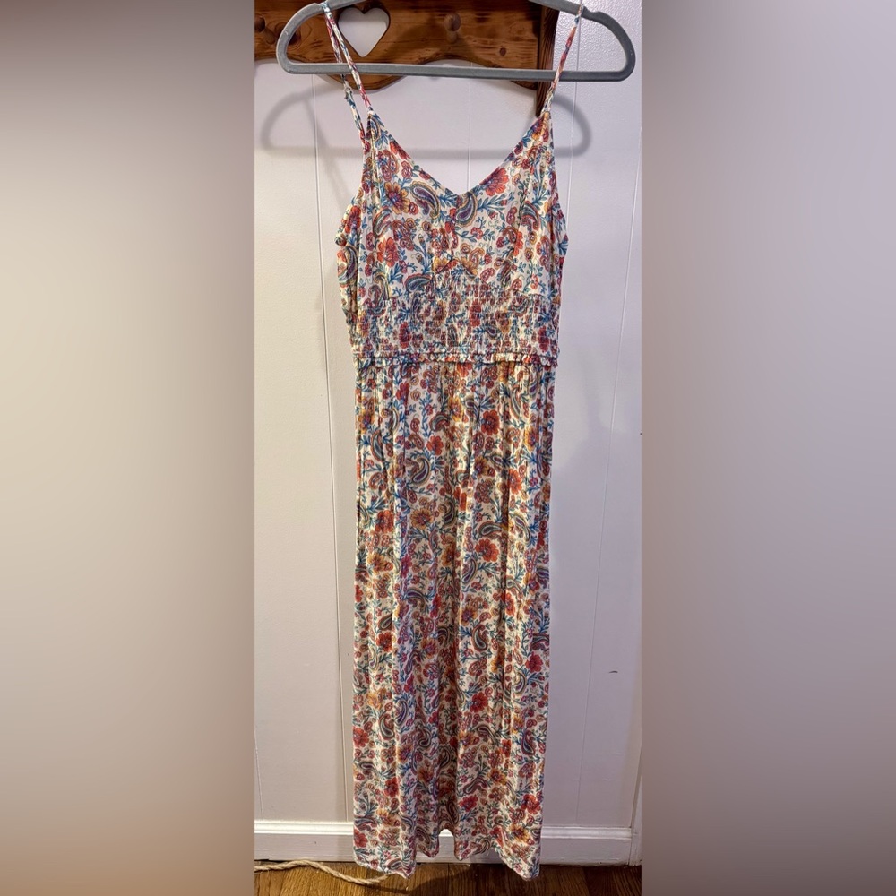 Patrons of Peace Floral Midi Dress - Multicolor